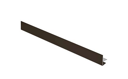 F-профиль сталь оцинкованная с полимерным покрытием Polyester Темно-коричневый (RR32)