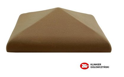 Керамический колпак на забор ZG Clinker, цвет коричневый, С30, размер 300х300