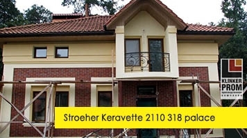 Фото загородного дома с фасадной плиткой Stroeher Keravette 2110 318 palace