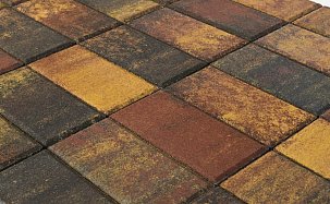 Тротуарная плитка Прямоугольник, Color Mix "Мальва", h=40 мм - Фото 
