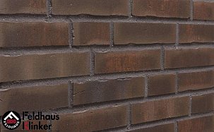 Облицовочный клинкерный кирпич Feldhaus klinker K748NF vascu geo merleso - Фото 