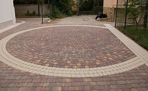 Тротуарная плитка Классико круговая, Color Mix "Мальва", h=60 мм - Фото 6