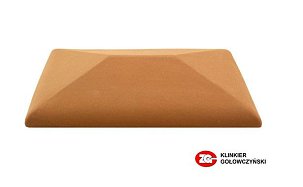 Керамический колпак на забор ZG Clinker, цвет красный, CP, размер 300х425 - Фото 