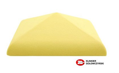 Керамический колпак на забор ZG Clinker, цвет желтый, С30, размер 300х300