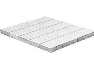 Тротуарная плитка Прямоугольник, Белый, h=40 мм.