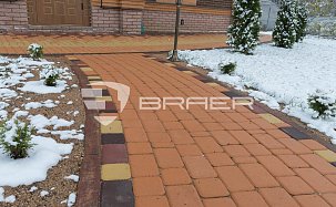 Тротуарная плитка Классико, Янтарный, h=60 мм - Фото 