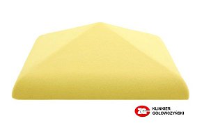 Керамический колпак на забор ZG Clinker, цвет желтый, С38, размер 380х380 - Фото 
