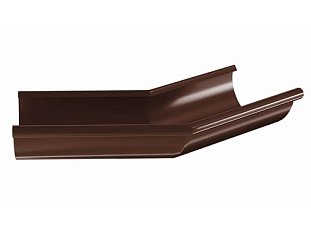 Угол желоба Aquasystem наружный 135° коричневый матовый (RAL8017 МАТТ).