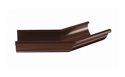 Угол желоба Aquasystem наружный 135° коричневый матовый (RAL8017 МАТТ)