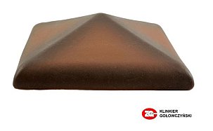 Керамический колпак на забор ZG Clinker, цвет каштановый, С38, размер 380х380 - Фото 