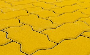 Тротуарная плитка Волна, Желтый, h=60 мм - Фото 