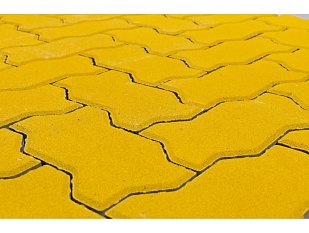 Тротуарная плитка Волна, Желтый, h=60 мм.
