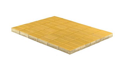 Тротуарная плитка Прямоугольник, Желтый, h=40 мм