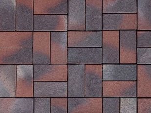 Тротуарная плитка | Тротуарный кирпич ABC-Klinkergruppe Danzig dunkelrot-anthrazit, 200х100х45 мм.