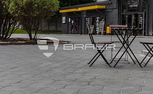 Тротуарная плитка Тиара, серый, h=60 мм - Фото 