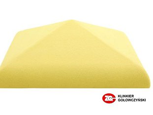 Керамический колпак на забор ZG Clinker, цвет желтый, С42, размер 425х425.