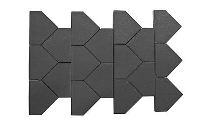 Тротуарная плитка Тиара, серый, h=60 мм