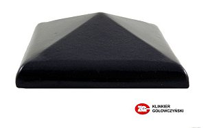 Керамический колпак на забор ZG Clinker, цвет темно-коричневый, С42, размер 425х425 - Фото 
