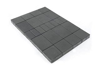 Тротуарная плитка Мозайка, Серый, h=60 мм.