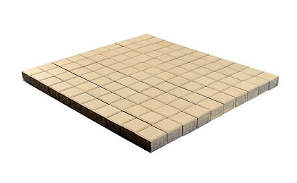 Тротуарная плитка Лувр, Песочный, h=60 мм, 100х100