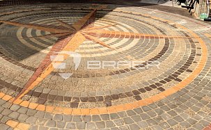 Тротуарная плитка Классико круговая, Коричневый, h=60 мм - Фото 