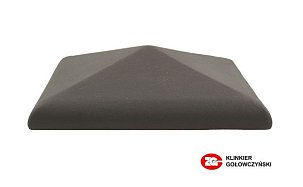 Керамический колпак на забор ZG Clinker, цвет графит, С57, размер 570х570 - Фото 