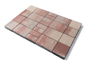 Тротуарная плитка Мозайка, Color Mix "Фламинго", h=60 мм.