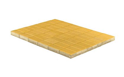Тротуарная плитка Прямоугольник, Желтый, h=60 мм