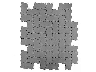 Тротуарная плитка Волна, Серый, h=70 мм.