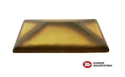 Керамический колпак на забор ZG Clinker, цвет желтый тушевой, CP, размер 300х425