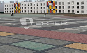 Тротуарная плитка Лувр, Гранит красный, h=60 мм - Фото 