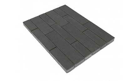 Тротуарная плитка Браер Домино, Серый, h=60 мм